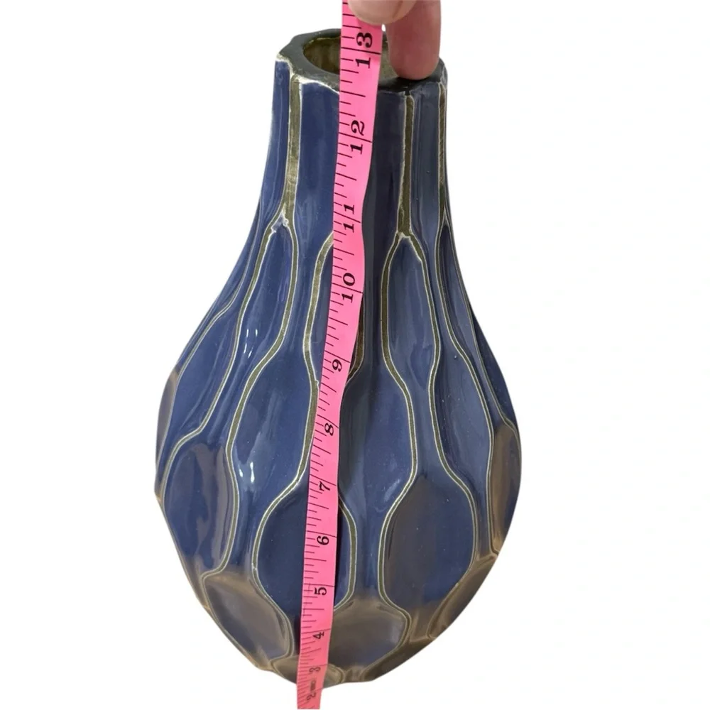 Katherine Blue Ceramic Vase, 12